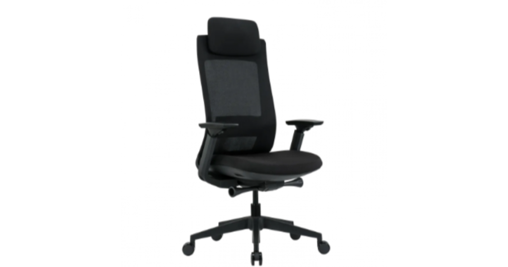 Bene Highback Operators Chair With Headrest Grey (EVI-KAY05)