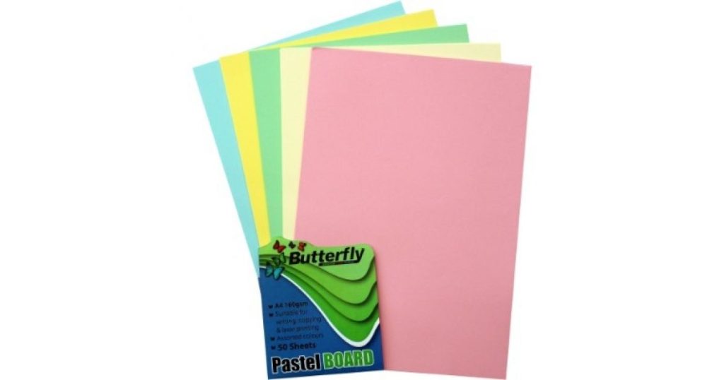 BTS BOARD A4 PASTEL 50SHT ASST Bfly BRD004MX*12041*