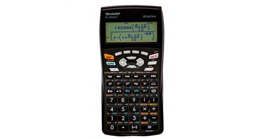 BTS SHARP ELW535SAB-WH WRITEVIEW SCIEN CALCULATOR 335*204522*