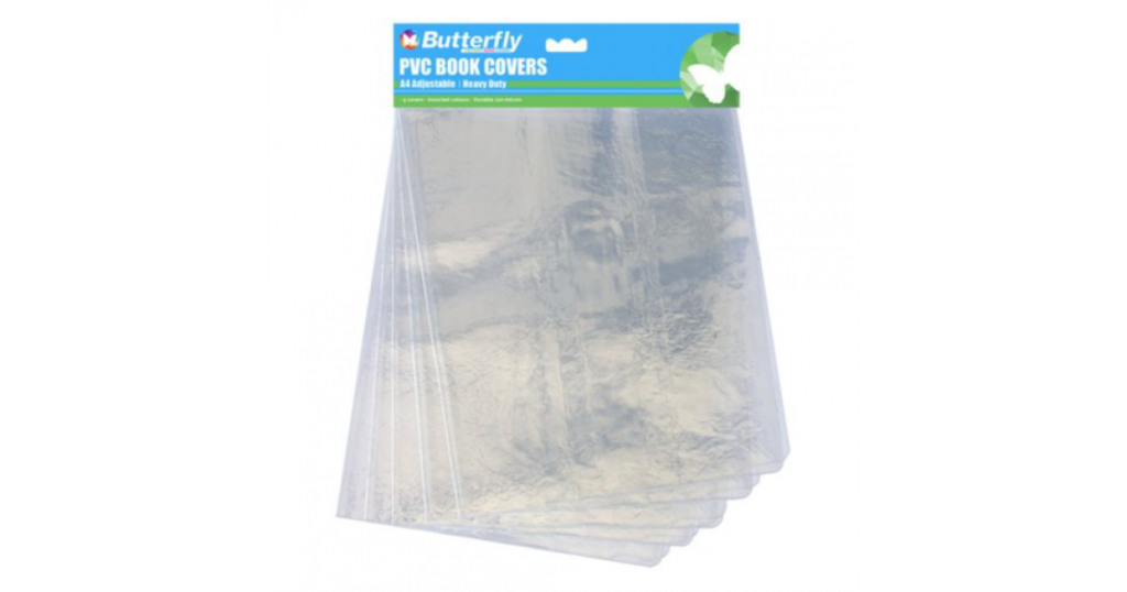 Butterfly BOOKCOVER A4 Clear PVC Pre-Cut 120Mic Pk5 550