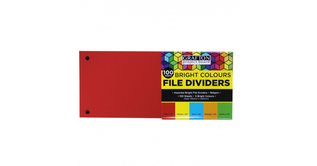 CRAFTON Project Board 100 sheets file dividers