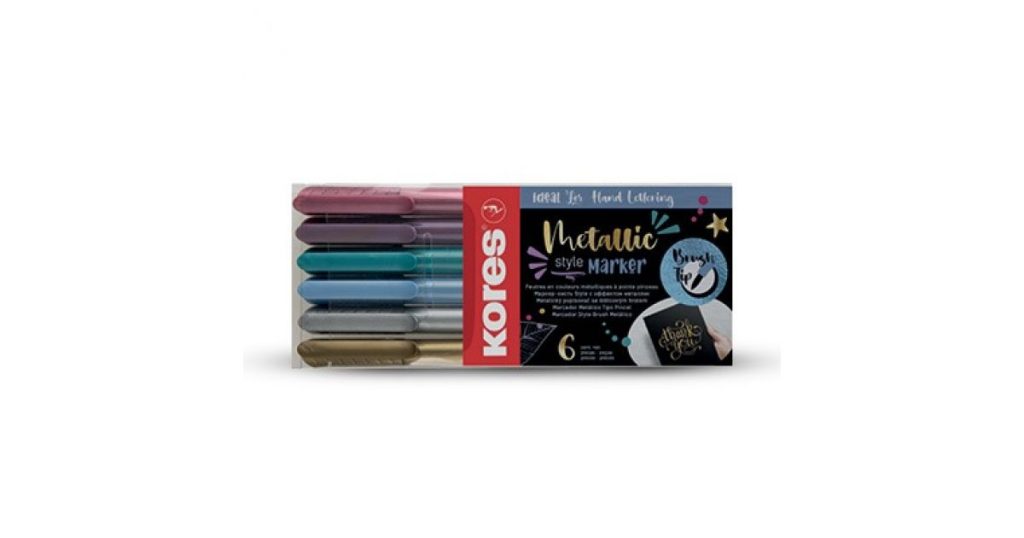 Kores MARKER Brush Tip Metallic Style Set6 (21461)*104680*