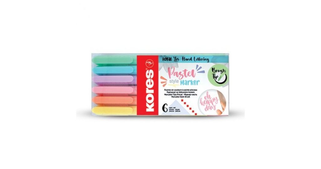 Kores MARKER Brush Tip Pastel Style Set6 (21462)*104679*