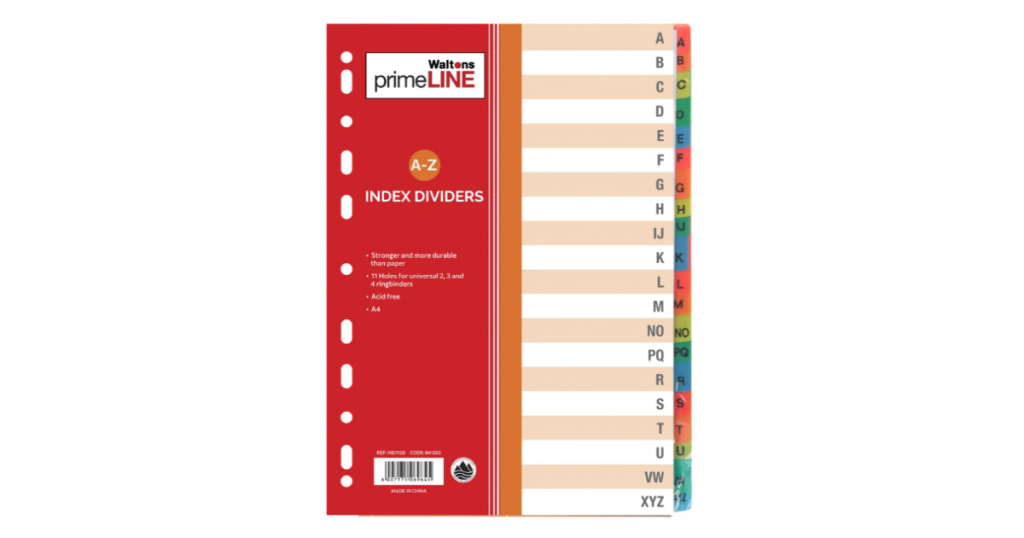 Primeline INDEX A4 PP A-Z