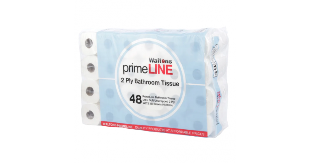 Primeline Toilet Paper Ultra Soft Unwrapped 2Ply Pk48