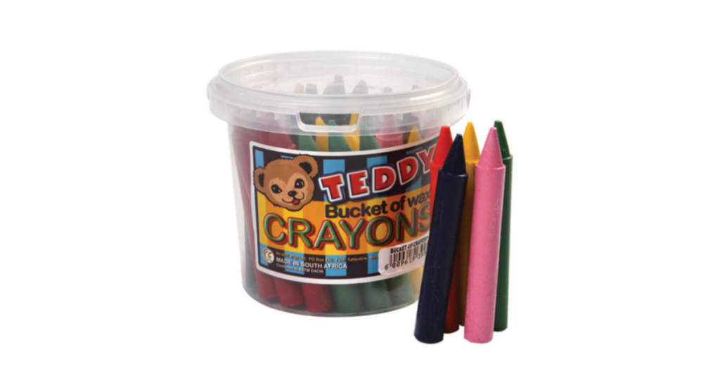 Teddy WAX CRAYONS Jumbo Bucket (TED-C40-ASS)